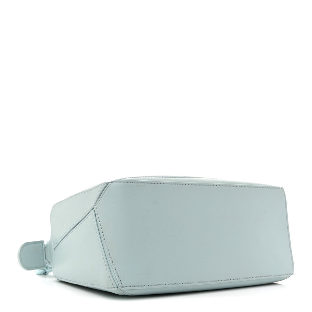 Grained Calfskin Small Puzzle Bag Aquamarine